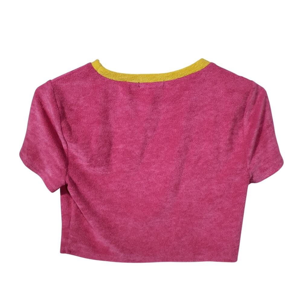 Lovers And Friends Contrast Trim Magenta Lana Crop Top Size M - Picture 3 of 5